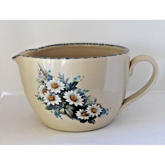 Casey Pottery Marshall Texas  Stoneware Daisy Bowl 1995 Design USA - Picture 2 of 11